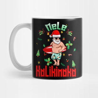 Mele Kalikimaka Christmas Santa Shaka Hawaii Mug